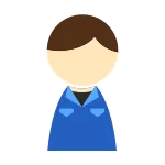Male Work Clothes Blue SVG Icon